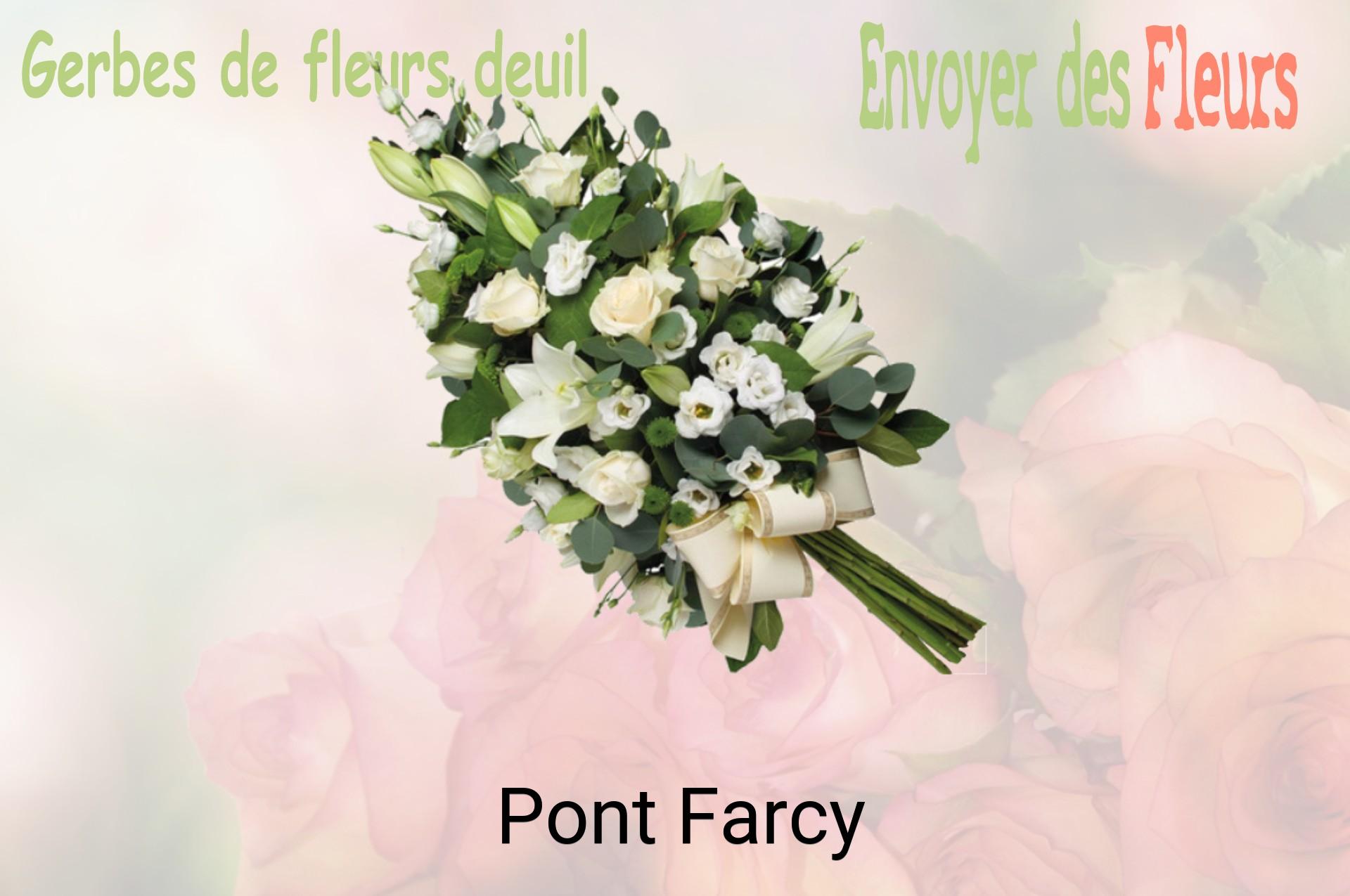 Gerbe de fleurs de deuil livrée à Pont-Farcy